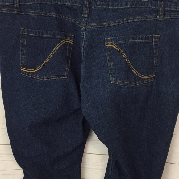 Blue Asphalt Sz 24R Denim Jeans Dark Wash - Picture 3 of 5